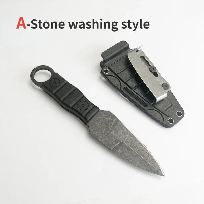 2024 New products: Outdoor small straight knife, high hardness survival knife, camping EDC portable,utility knife +K sheath