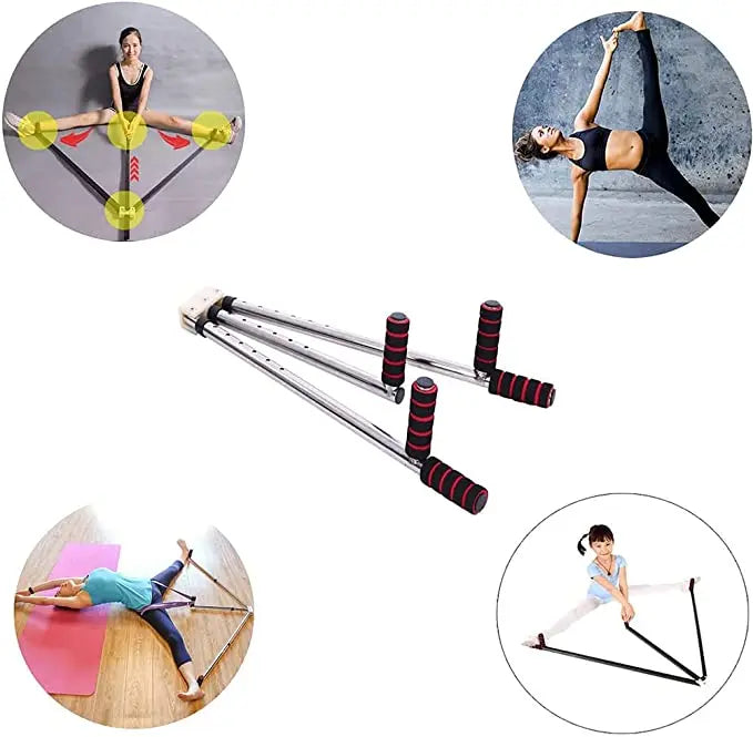 3 Bar Leg Stretcher Adjustable Split Stretching Machine Stainless Steel Home Yoga Dance Exercise Flexibility Training Equipment