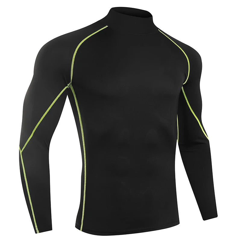 Men Running T shirt Quick Dry Bodybuilding Sport Shirt Long Sleeve Compression Top  Fitness Tight Rashgard Gym T-Shirt Men