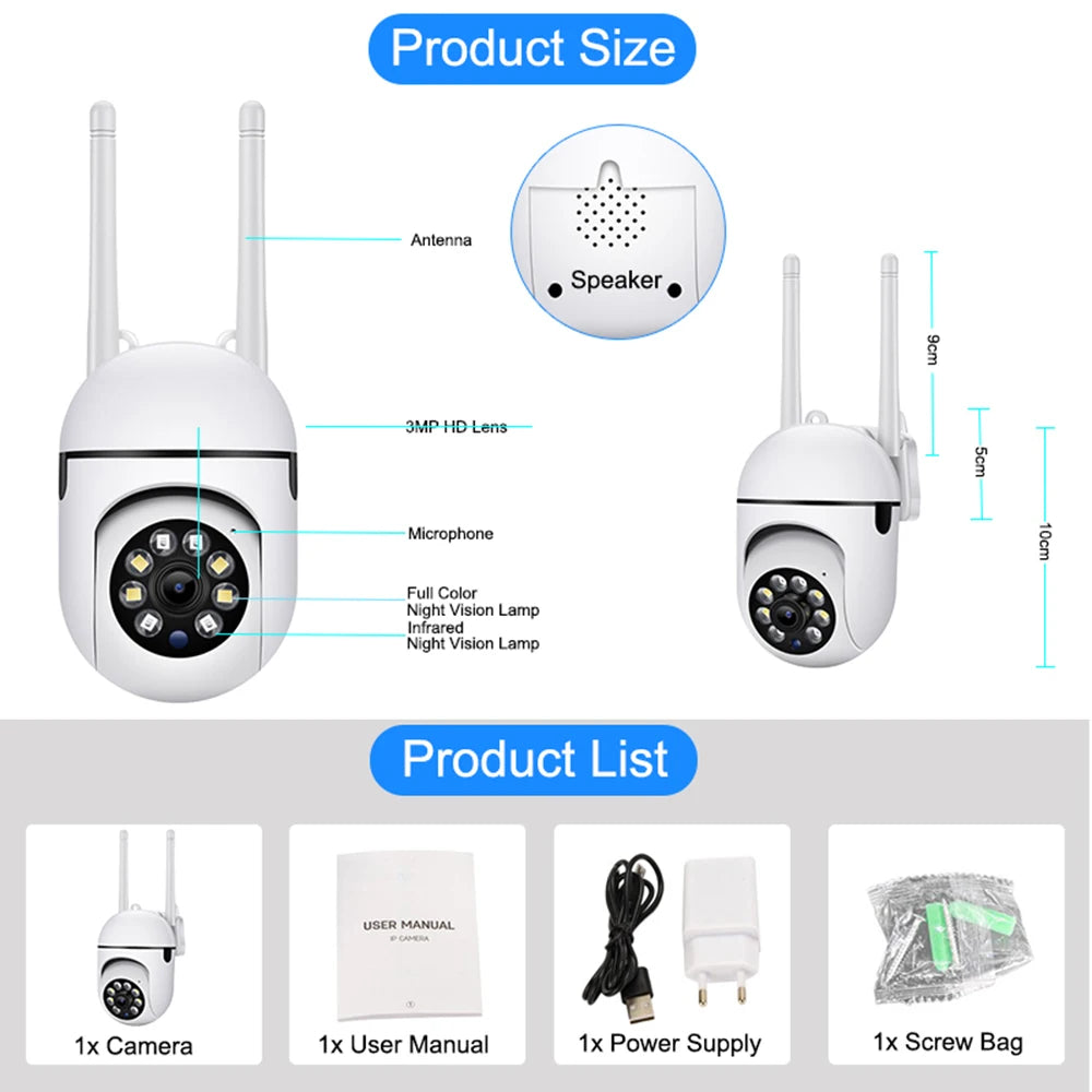 5G 1080P Cameras Wifi Video Surveillance IP Outdoor Security Protection Monitor 4.0X Zoom Home Wireless Track Alarm Waterproof