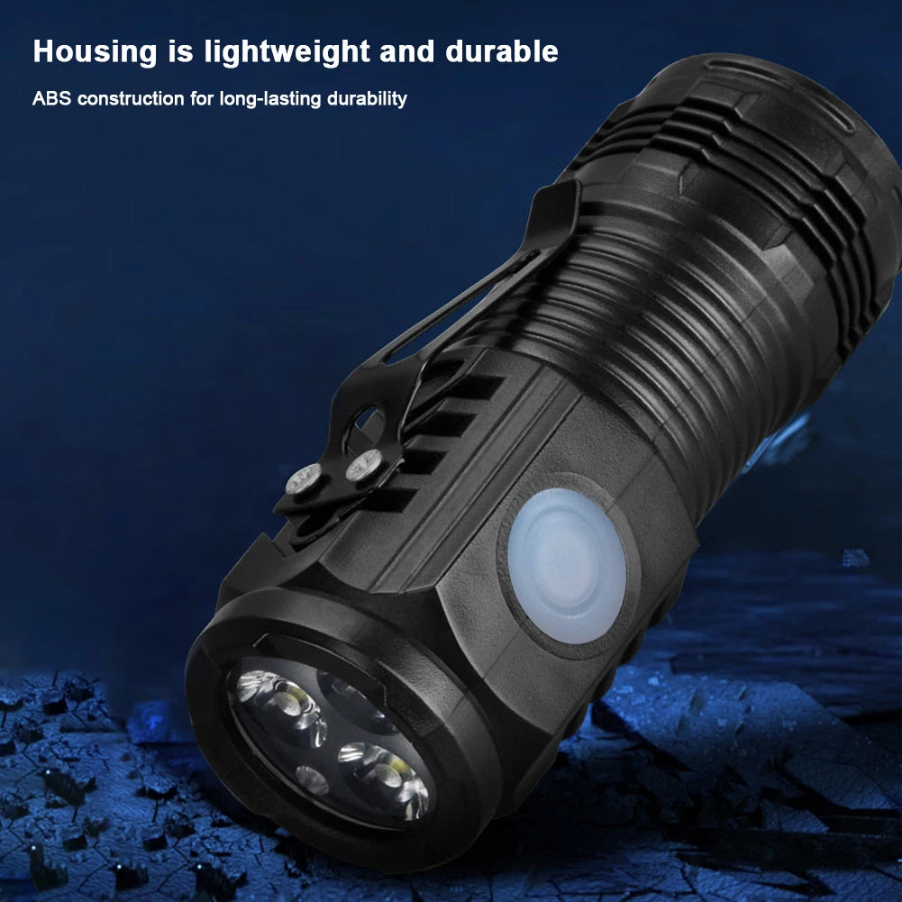 Hat Clip Light USB C Rechargeable with Clip Hands-Free Flashlight IPX4 Waterproof 3 Light Modes for EDC Camping Hiking Emergency