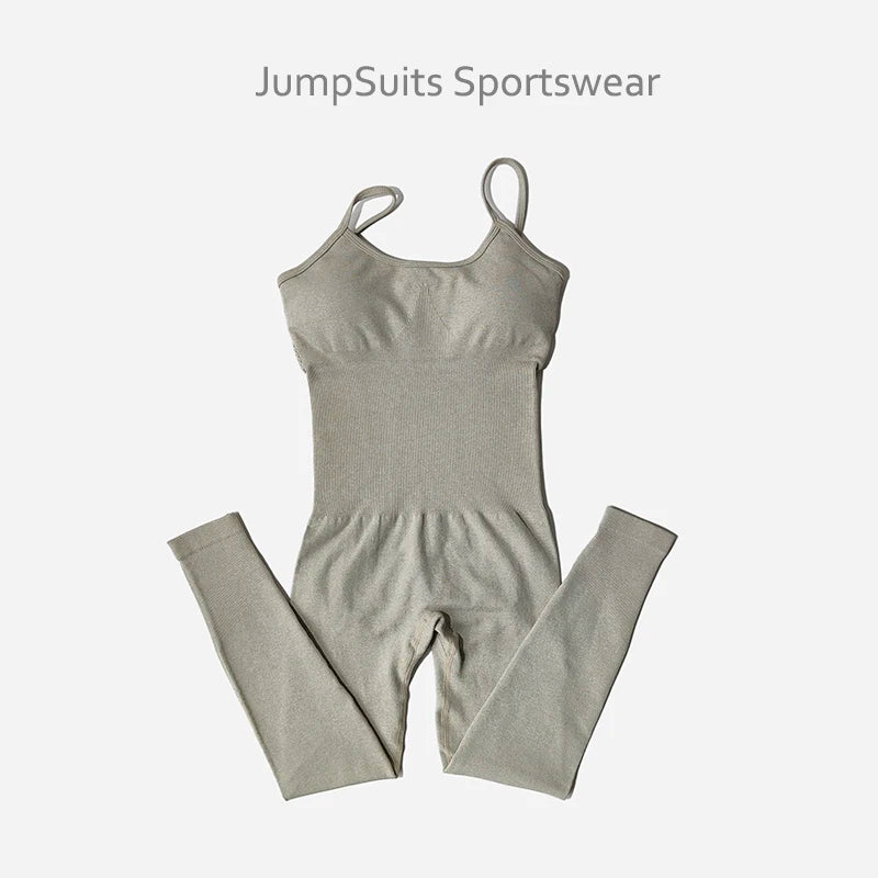 Women's Tracksuit Yoga Set Seamless Jumpsuits One Piece Fitness Workout Rompers Sportswear Gym Set Workout Clothes For Women