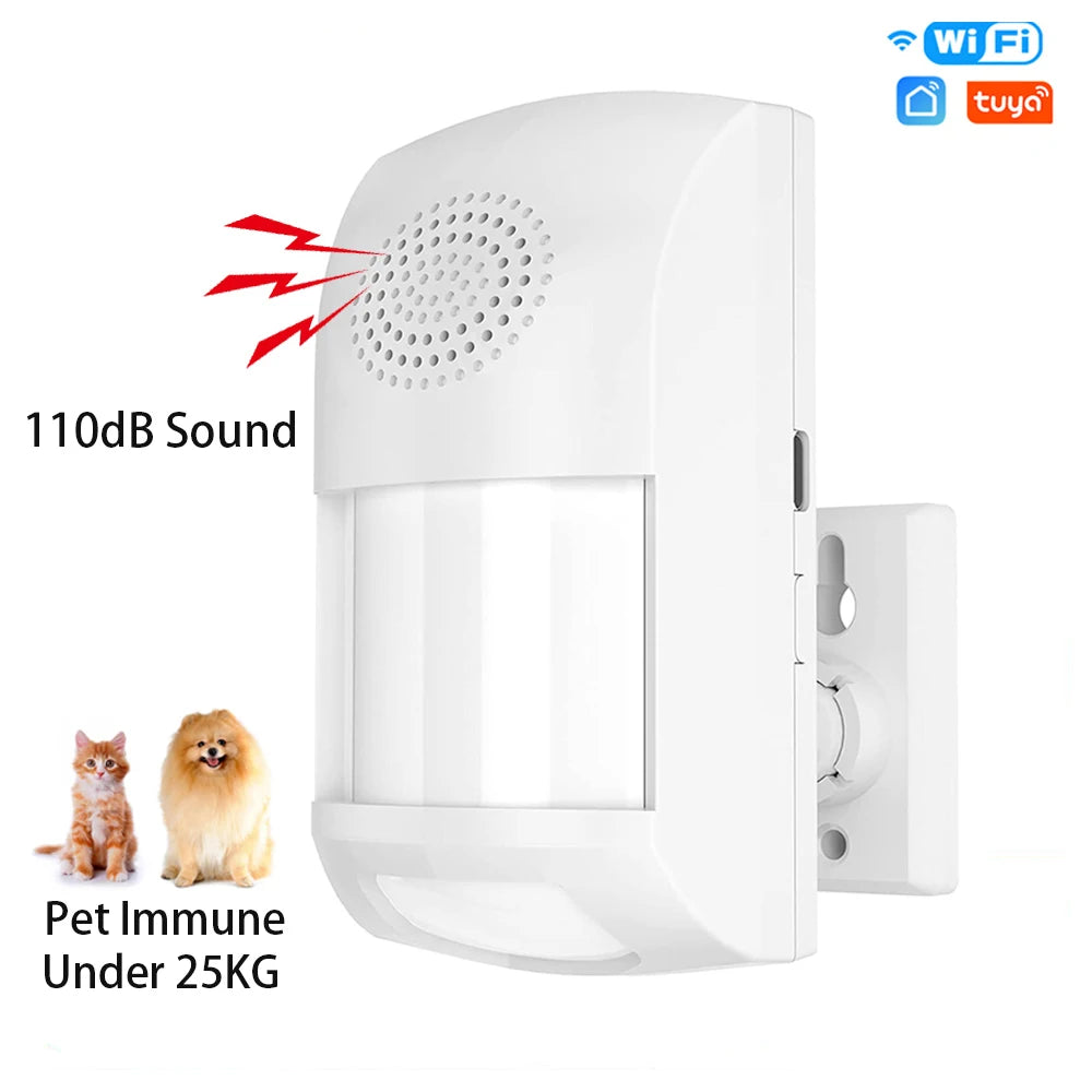 Tuya WiFi Home Burglar Alarm Sensor PIR Infrared Motion Detector 110dB Smart Life APP Security Protection Remote Control Alert