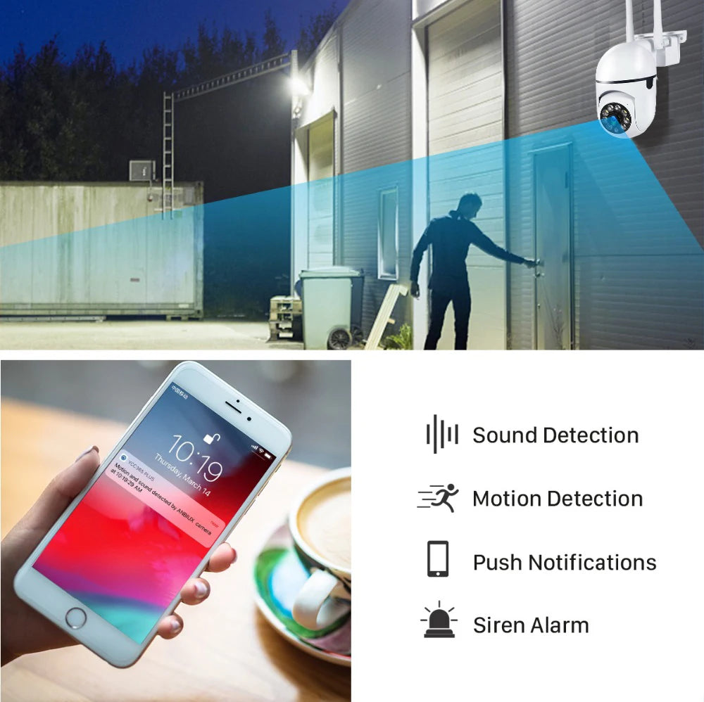 5G 1080P Cameras Wifi Video Surveillance IP Outdoor Security Protection Monitor 4.0X Zoom Home Wireless Track Alarm Waterproof