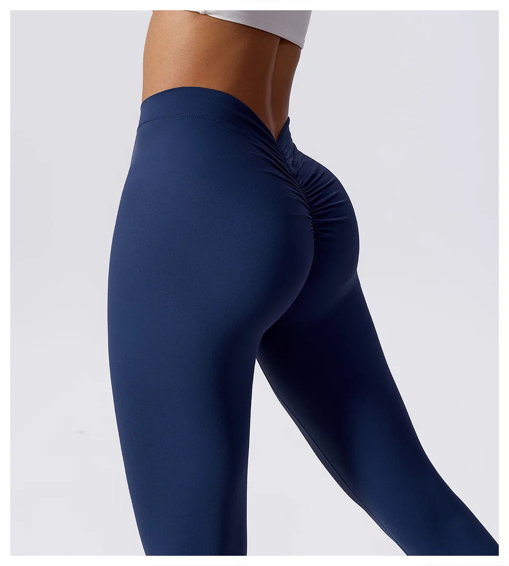 High Waist Yoga Leggings Women's Fitness Lifting Hip Leggings Push Up Fitness Sports Peach Leggings Women's Exercise Leggings