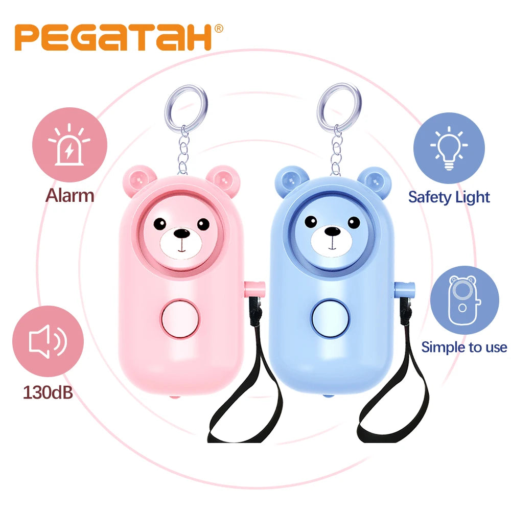 Self Defense Alarm 130DBAnti-wolf Girl Child Women Security Protect Alert Personal Safety Scream Loud Emergency Alarm Keychain