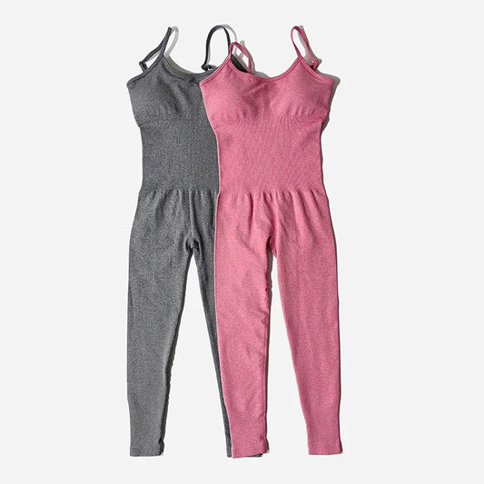 Women's Tracksuit Yoga Set Seamless Jumpsuits One Piece Fitness Workout Rompers Sportswear Gym Set Workout Clothes For Women