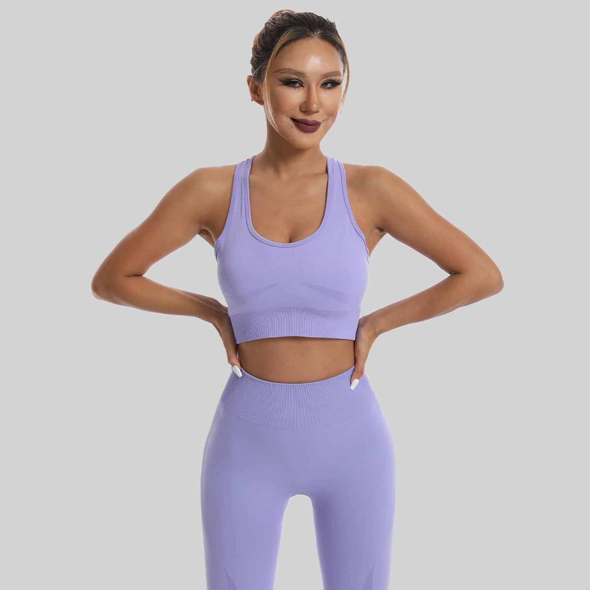 Seamless High Waist Leggings Tracksuit for Women, Yoga Sets, Sportswear, Workout, Sports Bra, Gym Clothing