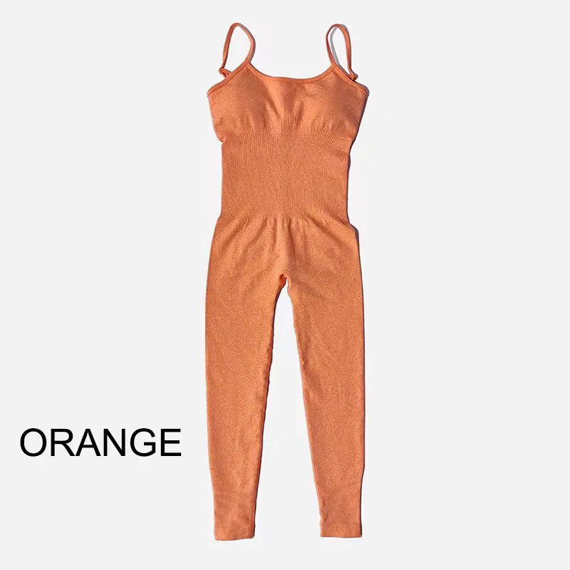 Women's Tracksuit Yoga Set Seamless Jumpsuits One Piece Fitness Workout Rompers Sportswear Gym Set Workout Clothes For Women