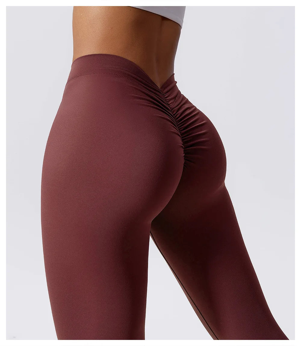 High Waist Yoga Leggings Women's Fitness Lifting Hip Leggings Push Up Fitness Sports Peach Leggings Women's Exercise Leggings