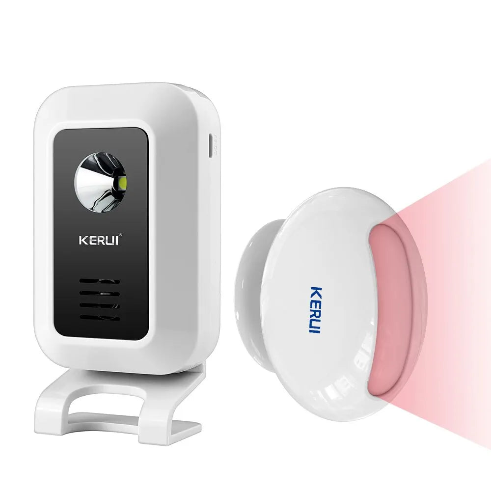 KERUI M7 Welcome Motion Sensor Security Alarm 32 Songs DoorBell Chime Wireless Smart Home LED Night Light Door Window Store Shop