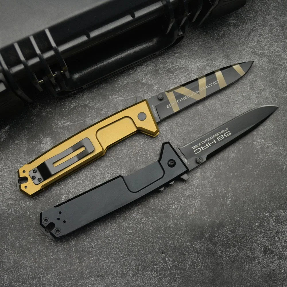 NEMESIS-Goddess folding knife Field hunting knife Portable self-defense knife Emergency rescue tool Sharp slicing knife Fruit