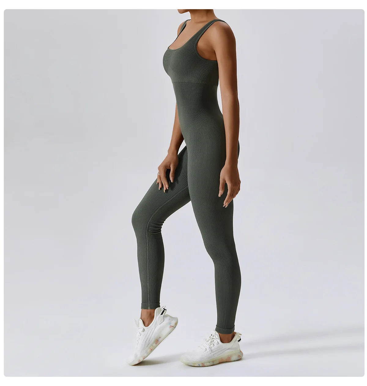 Spring Seamless One-Piece Yoga Suit Dance Belly Tightening Fitness Workout Set Stretch Bodysuit Gym Clothes Push Up Sportswear