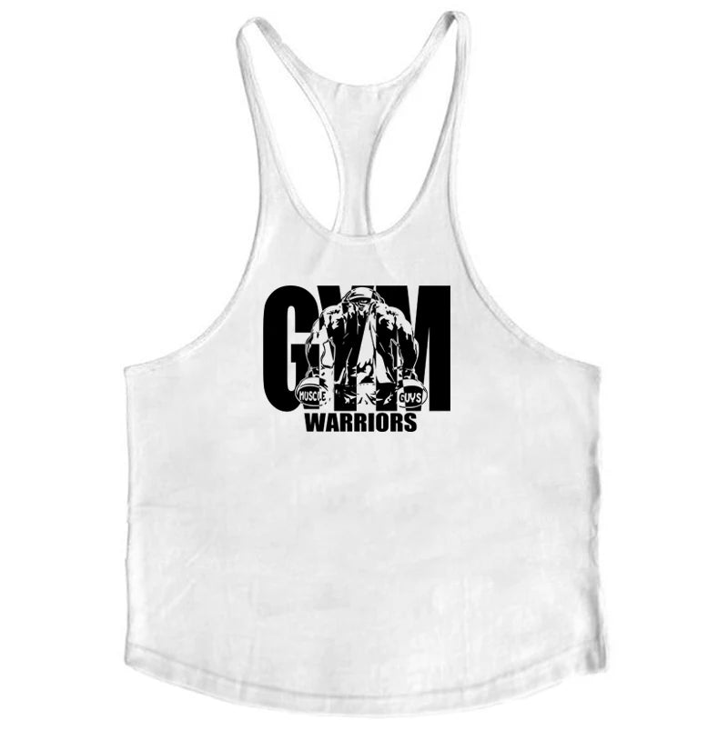 Gym Bodybuilding Tank Tops Fashion Y-back Suspenders Vests Cotton Breathable Sleeveless Singlets Mens Fitness Muscle Sport Shirt