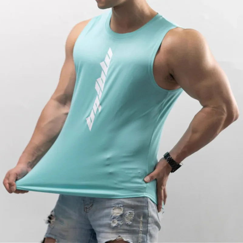 newest Fitness loose men tank top quick drying sleeveless t-shirt fitness clothes basketball training vest men sport undershirt