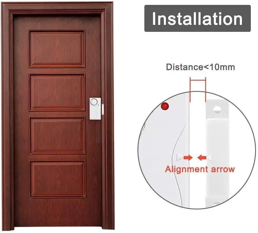 Camluxy 105dB Window Door Alarm Wireless Anti-Theft Remote Control Door and Window Open Closed Security Alarms Sensor Burglar