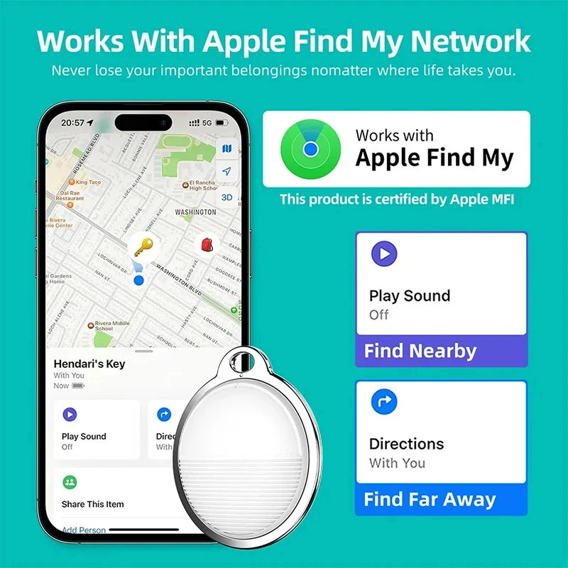 F3 Mini Tracking Device Bluetooth GPS Lost Tracker Work With Apple Find My Smart Tag Pet Key Child Finder For IOS System