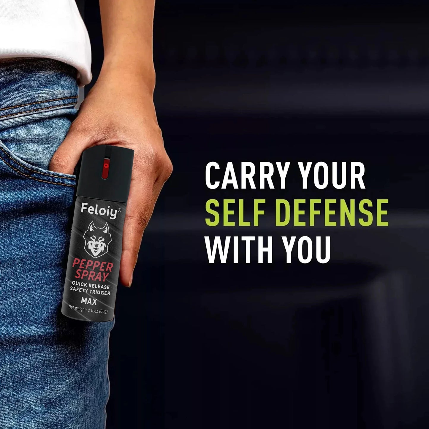 60ml Self Defense Pepper Spray Self Defense, Personal Defense Spray, Reusable Unisex